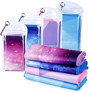 SYOURSELF Cooling Towel, Cooling Towels for Neck,4 Pack 40" x 12"Ice Towel for Instant Cooling Relief, Soft Breathable Chilly Towel, Perfect Yoga, Golf, Sports, Athletes, Camping Towel(Mix-4pcs)