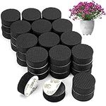 Belle Vous 40 Pack of Invisible Plant Pot Feet - Invisible Black Flower Pot Risers - Non-Slip with Strong Self Adhesive Pads for Medium and Large Sized Pots - Lifter Pads for Indoor and Outdoor Plants