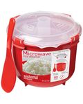 Sistema Microwave Collection Rice Cooker, 87.2 oz./2.6 L, Red