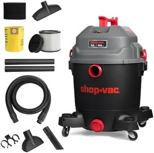 Shop-Vac 5430098 Ultra Quiet Wet/Dry Vacuum, 12 Gallon, 5.5 HP Powerful Suction & Heavy Duty for Jobsite, Garage, Workshop & Home