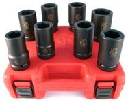 Chicago Pneumatic SS818D 1-Inch Drive Metric Deep Impact Socket Set (8 Piece)