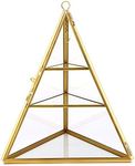 SUMNACON Jewelry Ring Display Holder Geometric Diamond Prism Glass Jewelry Box stand display case gift box hanging ring, earrings 3-Tier
