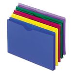 Pendaflex File Organizers, Translucent Poly File Jackets, Legal Size, Assorted Colors, 1" Expansion, 5/Pack, Wear, Tear, and Moisture Resistant, Ideal for Office, Home, or School Use