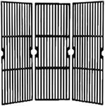 Music City Metals 61753 Gloss Cast Iron Cooking Grid Replacement for Gas Grill Model Brinkmann 810-1750-S Set of 3