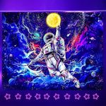 BendJoy® Astronaut Wall Tapestry – UV Luminous Glow in The Dark Wall Cloth, Black Light Tapestries Wall Hangings for Bedroom Decor (51”x59”)