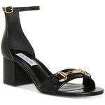 Steve Madden Women's Irenee Heeled Sandal, Black Buckle, 7 Wide