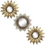 Kelly Miller Small Round Decor Wall Mirrors Set of 3 Home Accessories for Bedroom, Living Room & Dinning Room (BM012)