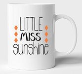 BLISSart Ceramic Coffee Mug, White, 350 ml, 1 Piece, Printed Little Miss Sunshine Gift for Daughter