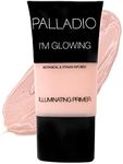 Palladio I'm Glowing Illuminating Primer, Pearly Pink Makeup Primer for Face, Contains Aloe Vera, Grape Seed Oil, Green Tea, Brightens Complexion, Combats Wrinkles, Fine Lines & Pores