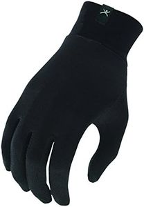 Terramar Standard Adult Thermasilk Liner Winter Gloves for Men and Women Skiing, Hikking, Cold Weather Activities, Black, Large