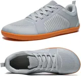 ABCDZZ Barefoot Shoes for Women Wide Toe Box Minimalist Sneakers Zero Drop Sole Lightweight Trail Running Shoes, Grey, 8W