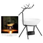 CORAL TREE Deer Shape Iron Essential Oil Aroma Burner | Aroma Diffuser for Home Decoration and Office (Black)