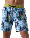 Nonwe Men's Quick Dry Soft Relaxed Fit Drawstring Swim Trunks - - 34