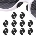 Bewudy 10 Pairs 3mm Adhesive Eyeglasses Nose Grips, D Type Silicone Nosepads with Reduce Pressure Air Bag, Eyeglass Nose Pads for Plastic Frames Glasses(Black)