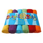 Bright Bots Baby Muslin Squares Burp Cloths Absorbent and Breathable Muslin Cloths Pure Soft 100% Cotton (70cm, Pack of 6) (Unisex)