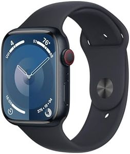 Apple Watch Series 9 [GPS + Cellular 45mm] Smartwatch with Midnight Aluminum Case with Midnight Sport Band M/L. Fitness Tracker, ECG Apps, Always-On Retina Display