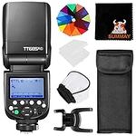 GODOX TT685II-C On-camera TTL Flash for Canon EOS Cameras, 1/8000s High Speed Sync, Quick-Release Lock, TCM Instant Conversion, GN60 Manual Speedlite, 0.1-2.6s Recycle Time, Godox X System (TT685II-C)