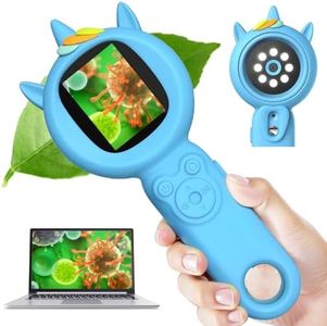 Acoath Microscope for Kids, Auto-Focus Handheld Digital Microscopes with 2.0" Screen, 8 LEDs Rechargeable Pocket Mini Microscope Christmas Gifts Educational Science Toys for Ages 5 6 7 8 9 10 11 12