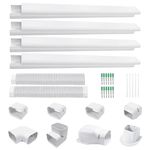 Taktopeak PVC Decorative Line Cover Kit for Ductless Mini Split Air Conditioner-Full Set