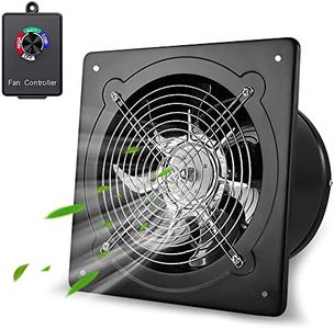 WiseWater 6 Inch Exhaust Fan, 110 V Wall Mounted Exhaust Fan, Low Noise 353 CFM Extractor with Variable Speed Controller for Kitchen, Bathroom, Smoking Room, Garage, Greenhouse, Attic, Farm