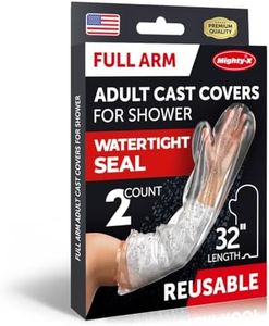 100% Waterproof Cast Cover Arm Adult - [Tight Seal] - 2pk Reusable Full Size Cast Covers for Shower Arm - Full Arm Cast Covers for Shower Adult