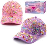 JGJGJG Decorate Your Own Baseball Cap Kits,DIY 2 PCS Baseball Hat,Gem Diamond Painting Crafts Kit Suit 4-10 Age,Fun Arts and Crafts Gifts Toys for Girls Birthday Christmas