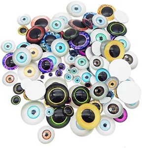 45 pairs 6-30mm Mixed Size Owl Bird Human Pupil Glass Eyes for Clay Dolls Sculptures Props Masks Fursuits Fantansy Art Taxidermy Flatback