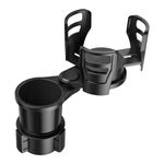 NUZAMAS Car Cup Holder Adjustable Cup Stand Car Drink Cup Holder Expander 2 in 1 Car Cup Holder 360°Rotating Car Cup Holder with Adapter Stand for Car Marine Caravan