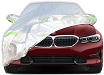 AUQDD 6-Layers Premium Sedan Car Cover Waterproof All Weather Weatherproof UV Sun Protection Snow Dust Storm Resistant Outdoor Exterior Custom Form-Fit Full Padded Car Cover with Straps 178"-189" K2