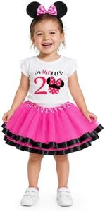 Luke and Lulu Birthday Girl Shirt – 2nd Birthday Outfit Girl – Toddler & Kids 2 Year Old Outfit – Cute Ears & Bow Design