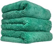 Chemical Guys MIC34603 Happy Ending Ultra Edgeless Microfiber Towel, Green, (16" x 16")