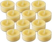 Beeswax Candles 100% Pure Handmade Natural for Gift Home Décor | Non-Toxic Air Purifying Biodegradable | Slow Burning All Natural Tea Light