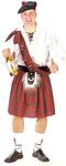 Fun World Mens Funworld Big Shot Scott Adult-sized-costumes, Red