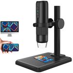 Beauenty Digital Microscope 50X-1000X 1080P HD Handheld Microscope, Adjustable Stand with 8 LED Endoscope Camera Magnifier for iPhone, iPad, Android, Mobile Phone, PC, Coin Soldering Tool