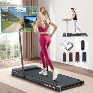 BLACK LORD Walking Pad 2.2HP, Treadmill for Home with Foldable Handle, Under Desk Treadmill with LED Display & Bluetooth Speaker & Remote Control, Running Machine, 120KG Loads, SL9-H Series, Black