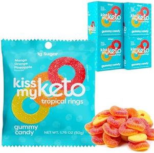 Kiss My Keto Gummies Candy – Low Carb Candy Gummy Rings, Keto Snack Pack – Healthy Candy Gummys – Vegan Candy, Keto Gummy Candy – Keto Candy Gummies (24-pack)
