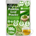 Lavendium, 100g (3.52oz) Pandan Leaf Powder, 100% Natural and Pure from Pandan Dried Leaves, Emerald Pandan Leaf Powder, Green Food Coloring Powder, No Additives, No Gluten, Vegan. CA