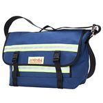 Manhattan Portage Medium Professional Messenger Bag with Stripes, Navy, International Carry-on