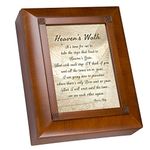 Heaven's Walk Bereavement in Memory Cottage Garden Woodgrain Rememberance Keepsake Box