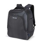 NEXTECH NXT005 Business Backpack — 17.3" Laptop Backpack With Computer/Tablet Compartment, Integrated Organizer, Pass-Through Strap Luggage Sleeve & RFID Anti-Theft Pocket – Black