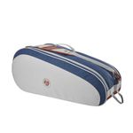 WILSON Roland-Garros Team Tennis Racket Bag - Holds up to 6 Rackets, Clay/White/Navy