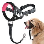 BARKLESS Dog Head Collar, No Pull Head Halter with Soft Padding, Reflective Soft Padded Snout Harness for Medium Large Dogs German Shepherd, Labrador