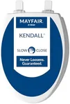 Mayfair 1847SLOW 000 Kendall Slow-Close, Removable Enameled Wood Toilet Seat That Will Never Loosen, 1 Pack Elongated - Premium Hinge, White