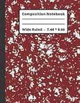 Marbled Composition Notebook: Maroo