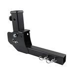 JDMSPEED Trailer Hitch Folding 2" Trailer Hitch 500LB Capacity Shank Mount Cargo Wheelchair Carrier Adapter