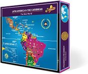 Latin America & Caribbean Map Puzzle – Map of South America – Jigsaw Puzzle-Educational History – 100 Piece Puzzles –The New World Continent – Mexico | Brazil | Chile | Peru | Colombia | South America