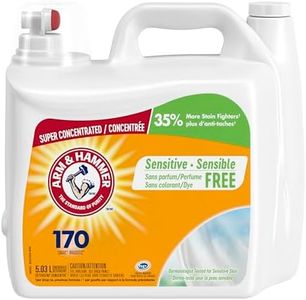 Arm & Hammer Liquid Laundry Detergent for Sensitive Skin, Super Concentrated, Scent Free, 170 Loads, 5.03-L