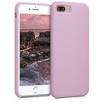 kwmobile Case Compatible with Apple iPhone 7 Plus/iPhone 8 Plus Case - TPU Silicone Phone Cover with Soft Finish - Mauve