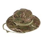 QMFIVE Tactical Boonie Hat, Unisex Camouflage Rounded Hat Fisherman Sun Protection Cap for Outdoor Airsoft Paintball Climb Camping