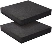 Okuna Outpost Pack of 2 Black Polyurethane Foam Sheets - 12 x 12 x 2 In Customizable Insert Pads for Tool Cases, Cushioning, and Crafts